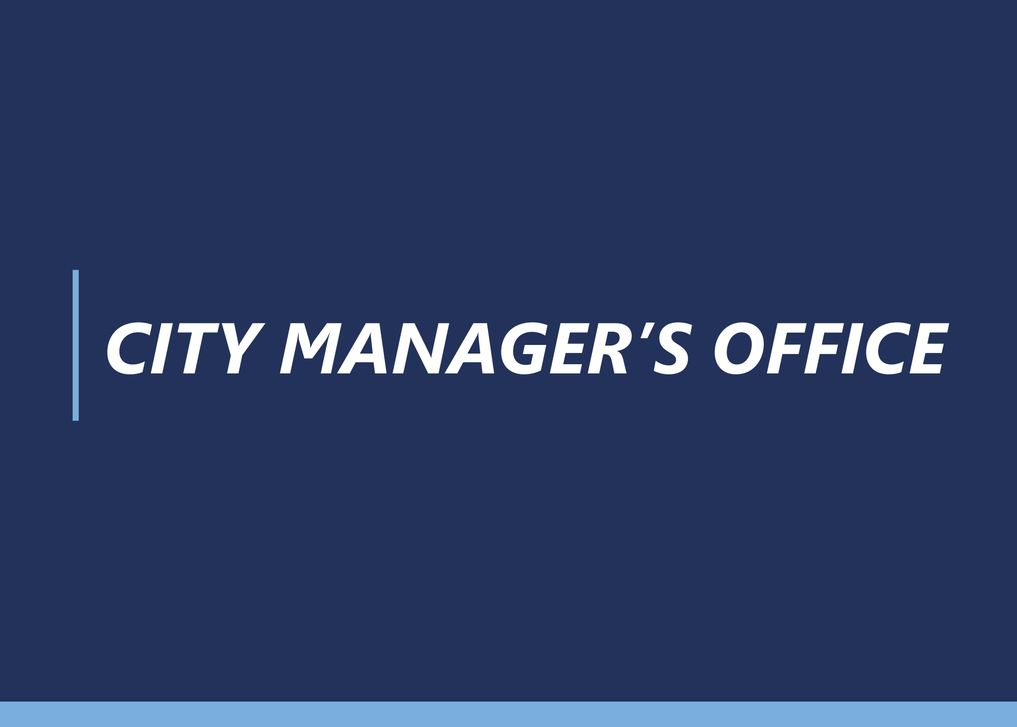 City Manager Office Header