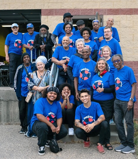 Group photo of Panatics Steelband members