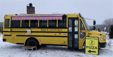Brick Oven Pizza Bus Food Truck